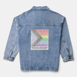 Pride LGBT Diversiteit Regenboog Aangepaste Woordw Denim Jacket