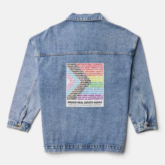 Pride LGBT Diversiteit Regenboog Aangepaste Woordw Denim Jacket (Achterkant)