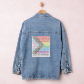 Pride LGBT Diversiteit Regenboog Aangepaste Woordw Denim Jacket (Hangar)