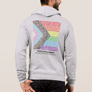 Pride LGBT Diversiteit Regenboog Woordwolk Aangepa Hoodie