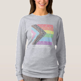 Pride LGBT Diversiteit Regenboog Woordwolk Aangepa T-shirt