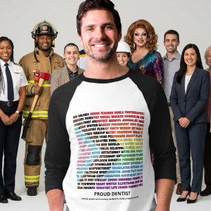 Pride LGBT Diversiteit Regenboog Woordwolk Raglan T-shirt
