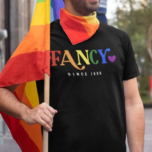 Pride LGBT Fancy sinds jaar hart T-shirt