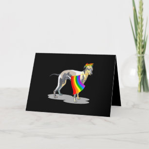 Pride Lgbt Flag Gay Be Lesbian Whippet Lover Gifte Kaart