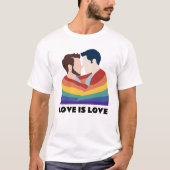 Pride LGBT Gay Love is Love Mannen facts Rainbow T-shirt (Voorkant)