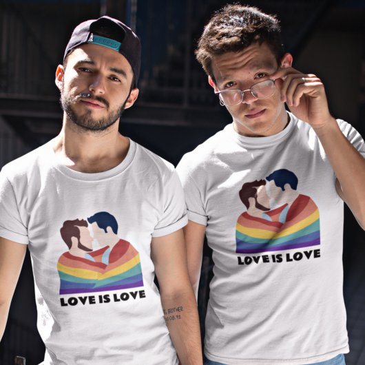 Pride LGBT Gay Love is Love Mannen facts Rainbow T-shirt