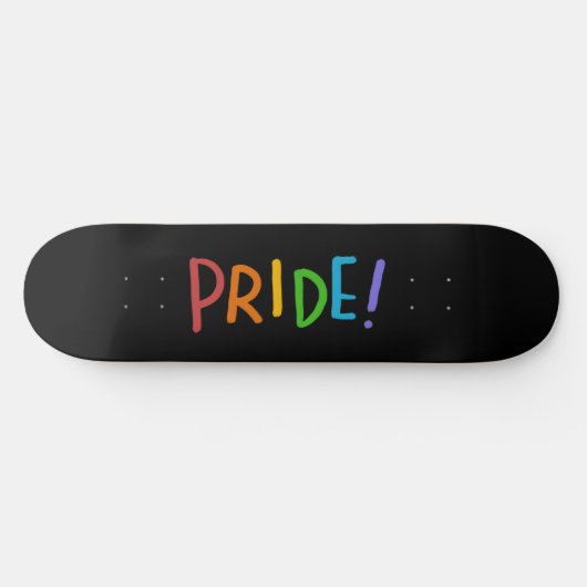 PRIDE LGBT-kleuren — Typografie-ontwerp Persoonlijk Skateboard (Horizontaal)