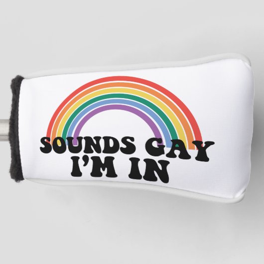 Pride lgbt klinkt homo ik ben in gay regenboog golfheadcover (Voorkant)