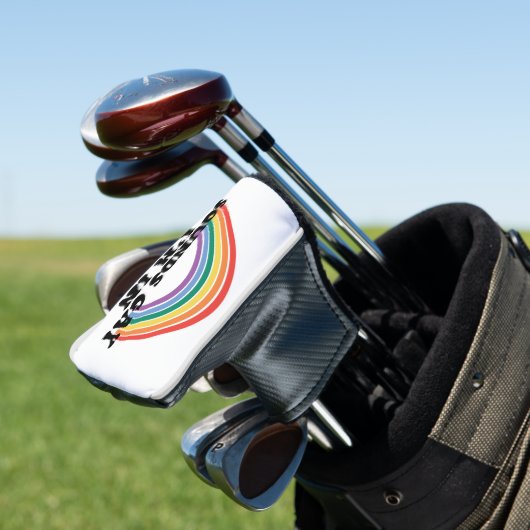 Pride lgbt klinkt homo ik ben in gay regenboog golfheadcover (Insitu)