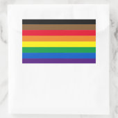Pride lgbt lgbtq diversiteit inclusief regenboogvl rechthoekige sticker (Tas)