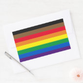 Pride lgbt lgbtq diversiteit inclusief regenboogvl rechthoekige sticker (Envelop)