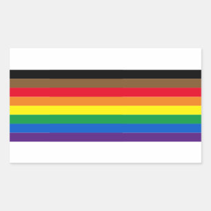 Pride lgbt lgbtq diversiteit inclusief regenboogvl rechthoekige sticker