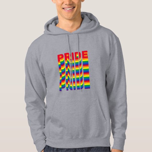Pride lgbt lgbtq gay rainbow retro kleuren cool hoodie (Voorkant)