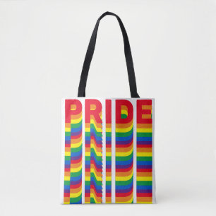 Pride lgbt lgbtq gay rainbow retro kleuren patroon tote bag