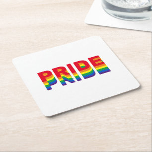 Pride lgbt lgbtq homo-regenboog kartonnen onderzetters