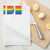 Pride lgbt lgbtq homo-regenboog wit theedoek (Quarter Fold)