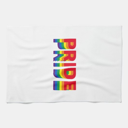 Pride lgbt lgbtq homo-regenboog wit theedoek (Horizontaal)