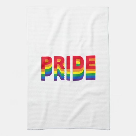 Pride lgbt lgbtq homo-regenboog wit theedoek (Verticaal)