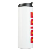 Pride lgbt lgbtq homo-regenboog wit thermosbeker (Gedraaid links)