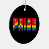 Pride lgbt lgbtq homo-regenboog zwart keramisch ornament (Rechts)