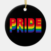 Pride lgbt lgbtq homo-regenboog zwart keramisch ornament (Voorkant)