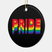 Pride lgbt lgbtq homo-regenboog zwart keramisch ornament (Links)