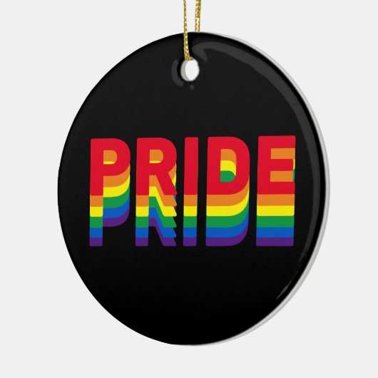 Pride lgbt lgbtq homo-regenboog zwart keramisch ornament (Links)