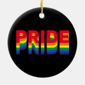 Pride lgbt lgbtq homo-regenboog zwart keramisch ornament (Achterkant)