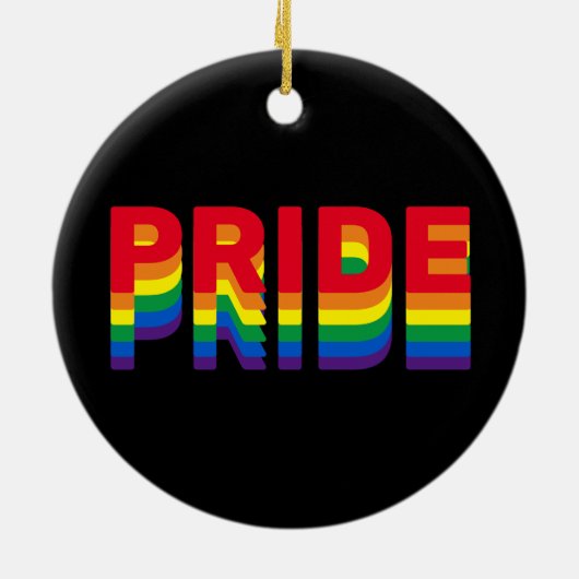 Pride lgbt lgbtq homo-regenboog zwart keramisch ornament (Achterkant)