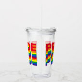 Pride lgbt lgbtq homo-regenboogkleuren acryl drinkbeker (Rechts)