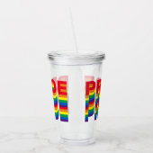 Pride lgbt lgbtq homo-regenboogkleuren acryl drinkbeker (Links)