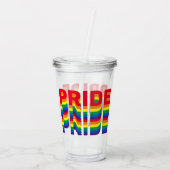 Pride lgbt lgbtq homo-regenboogkleuren acryl drinkbeker (Achterkant)
