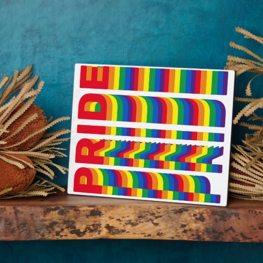 Pride lgbt lgbtq homo-regenboogkleuren fotoplaat (Zijkant)