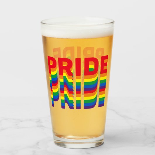 Pride lgbt lgbtq homo-regenboogkleuren glas (Voorkant gevuld)