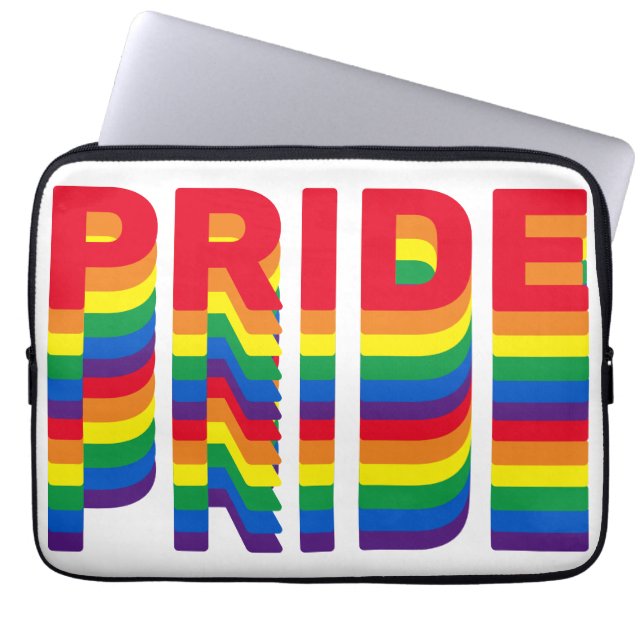 Pride lgbt lgbtq homo-regenboogkleuren laptop sleeve (Voorkant)