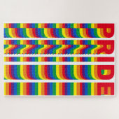Pride lgbt lgbtq homo-regenboogkleuren legpuzzel (Horizontaal)