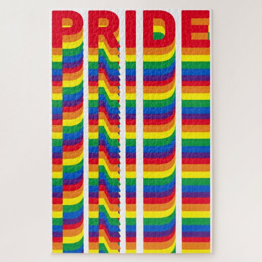 Pride lgbt lgbtq homo-regenboogkleuren legpuzzel (Verticaal)