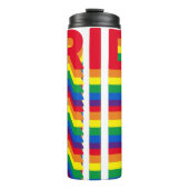 Pride lgbt lgbtq homo-regenboogkleuren thermosbeker (Voorkant)