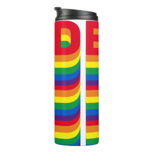Pride lgbt lgbtq homo-regenboogkleuren thermosbeker