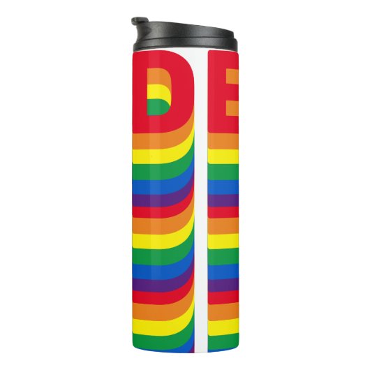 Pride lgbt lgbtq homo-regenboogkleuren thermosbeker (Geroteerd rechts)