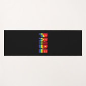 Pride lgbt lgbtq homo-regenboogkleuren zwart yogamat (Voorkant (horizontaal))