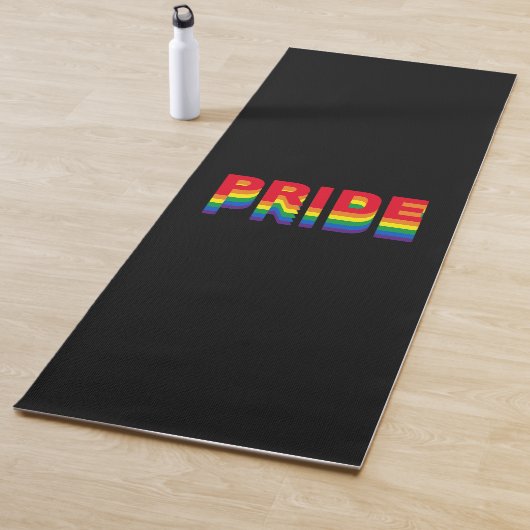 Pride lgbt lgbtq homo-regenboogkleuren zwart yogamat (In situ)