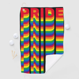 Pride lgbt lgbtq homo-regenboogpatroon zwart golfhanddoek