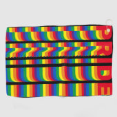 Pride lgbt lgbtq homo-regenboogpatroon zwart golfhanddoek (Horizontaal)