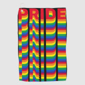 Pride lgbt lgbtq homo-regenboogpatroon zwart golfhanddoek (Voorkant)