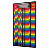 Pride lgbt lgbtq homo-regenboogpatroon zwart klembord (Links)