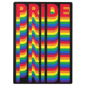 Pride lgbt lgbtq homo-regenboogpatroon zwart klembord (Achterkant)