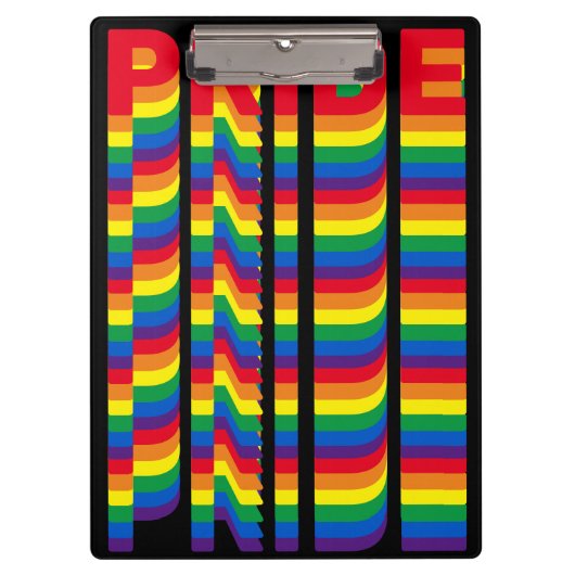 Pride lgbt lgbtq homo-regenboogpatroon zwart klembord (Voorkant)