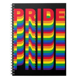 Pride lgbt lgbtq homo-regenboogpatroon zwart notitieboek
