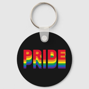 Pride lgbt lgbtq homo-regenboogrek zwart sleutelhanger